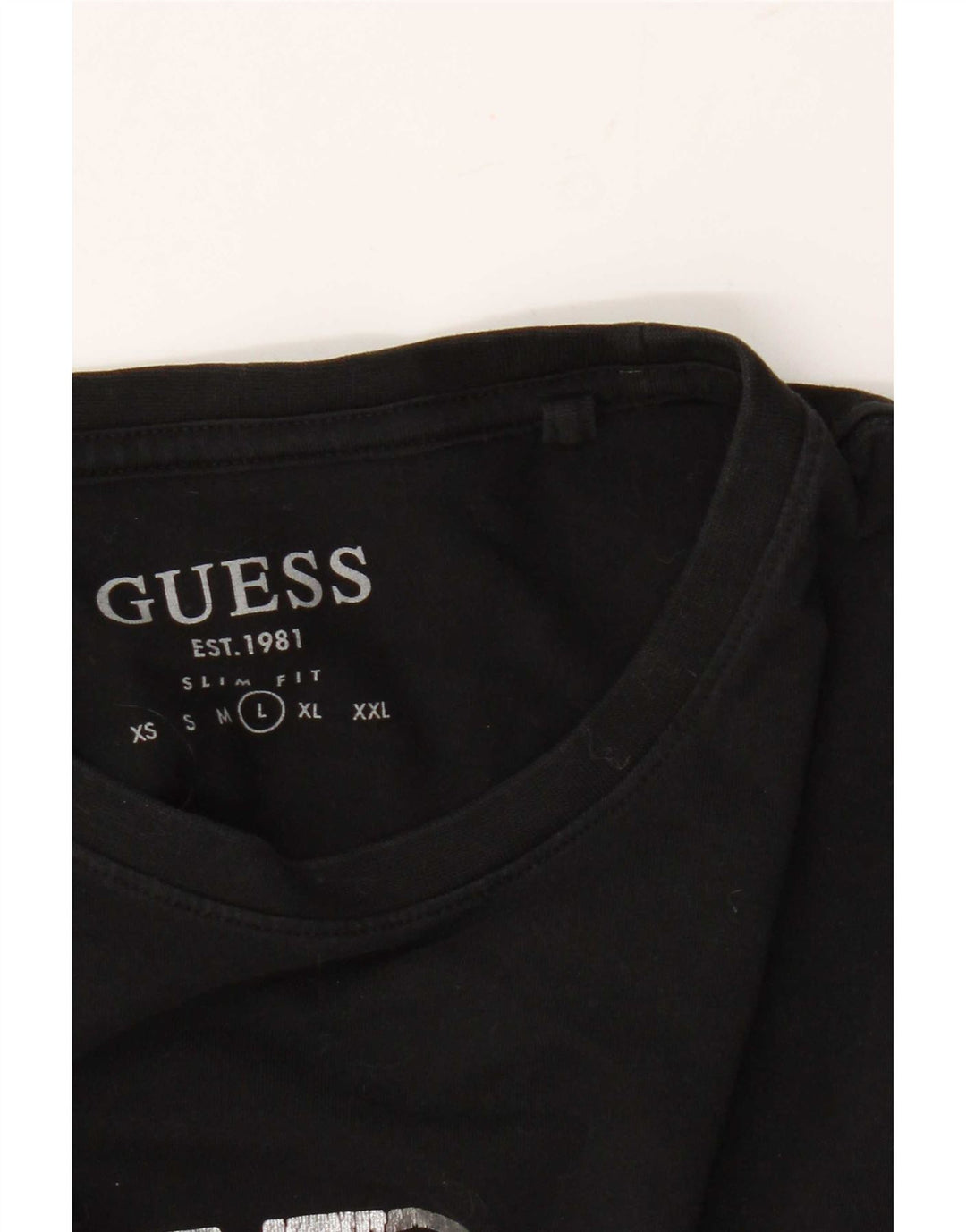 Guess Muška majica kratkih rukava Slim Fit Large Black