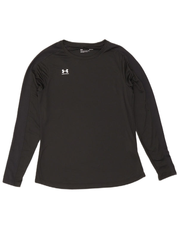 Muška majica Under Armour dugih rukava, veliki crni poliester