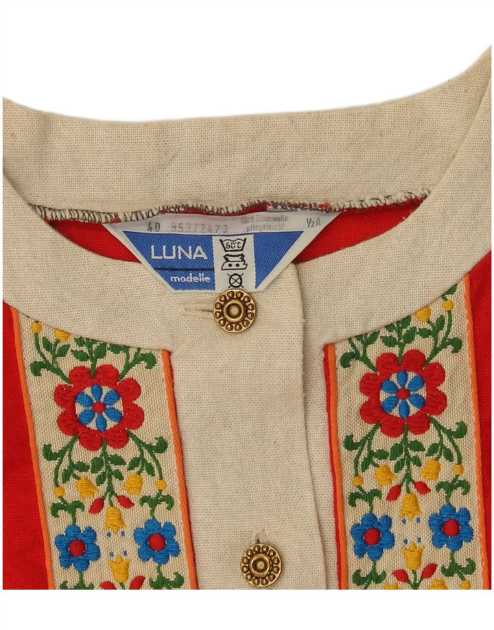 Luna ženska duga haljina EU 40 Srednje crvena cvjetna pamuk