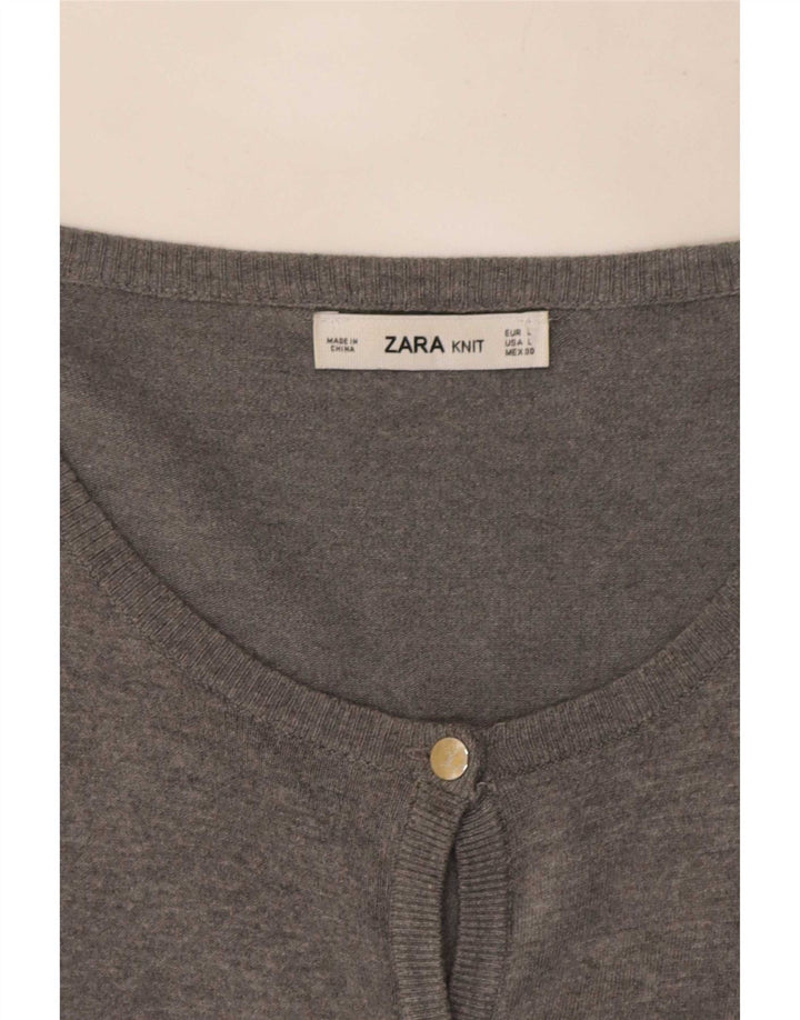Zara ženski kardigan pulover UK 14 Large Grey
