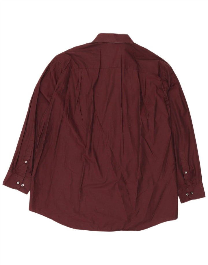 CALVIN KLEIN Muška košulja standardnog kroja, veličina 18 2XL, kestenjasti pamuk