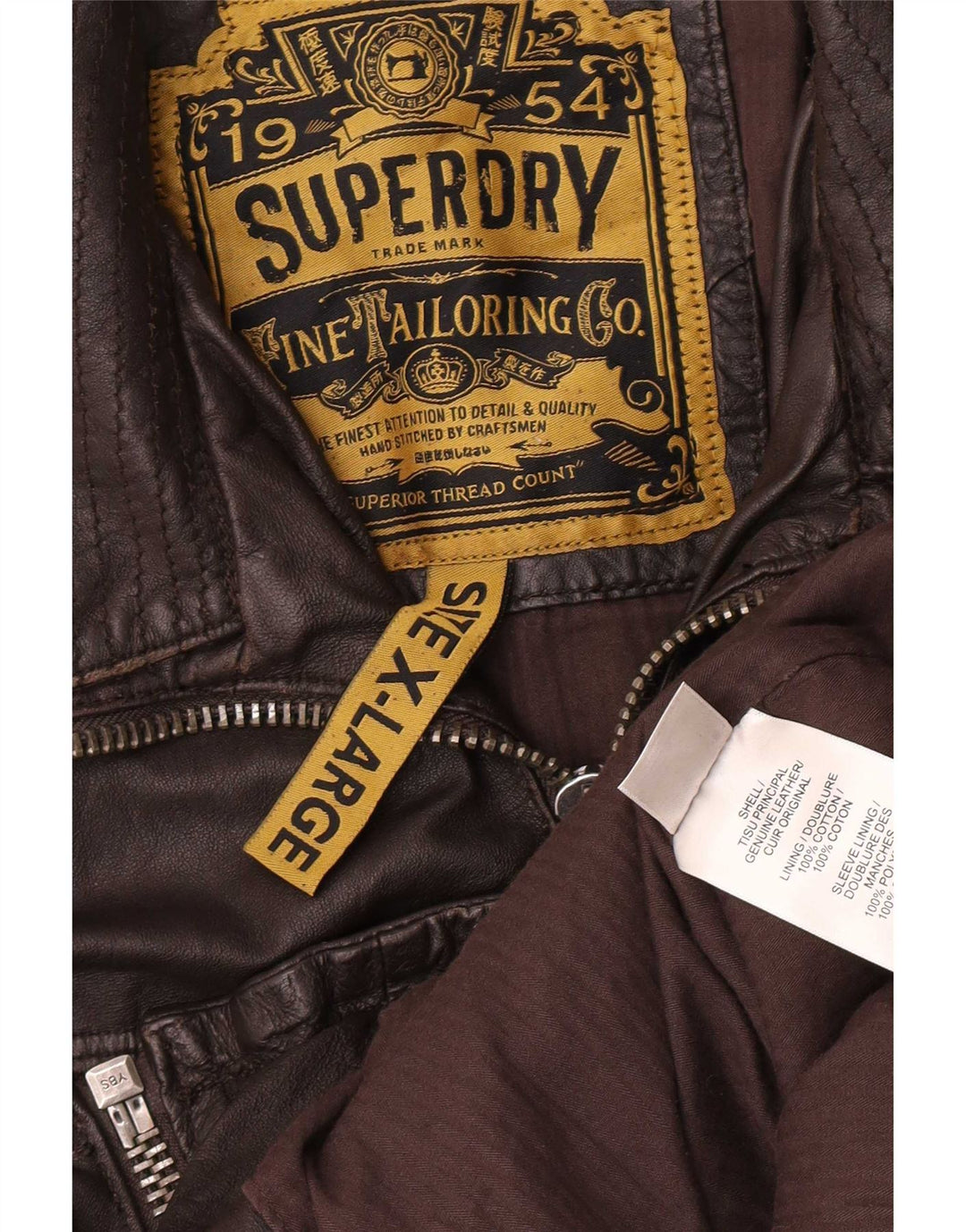 Superdry muška vojna kožna jakna UK 42 XL smeđa