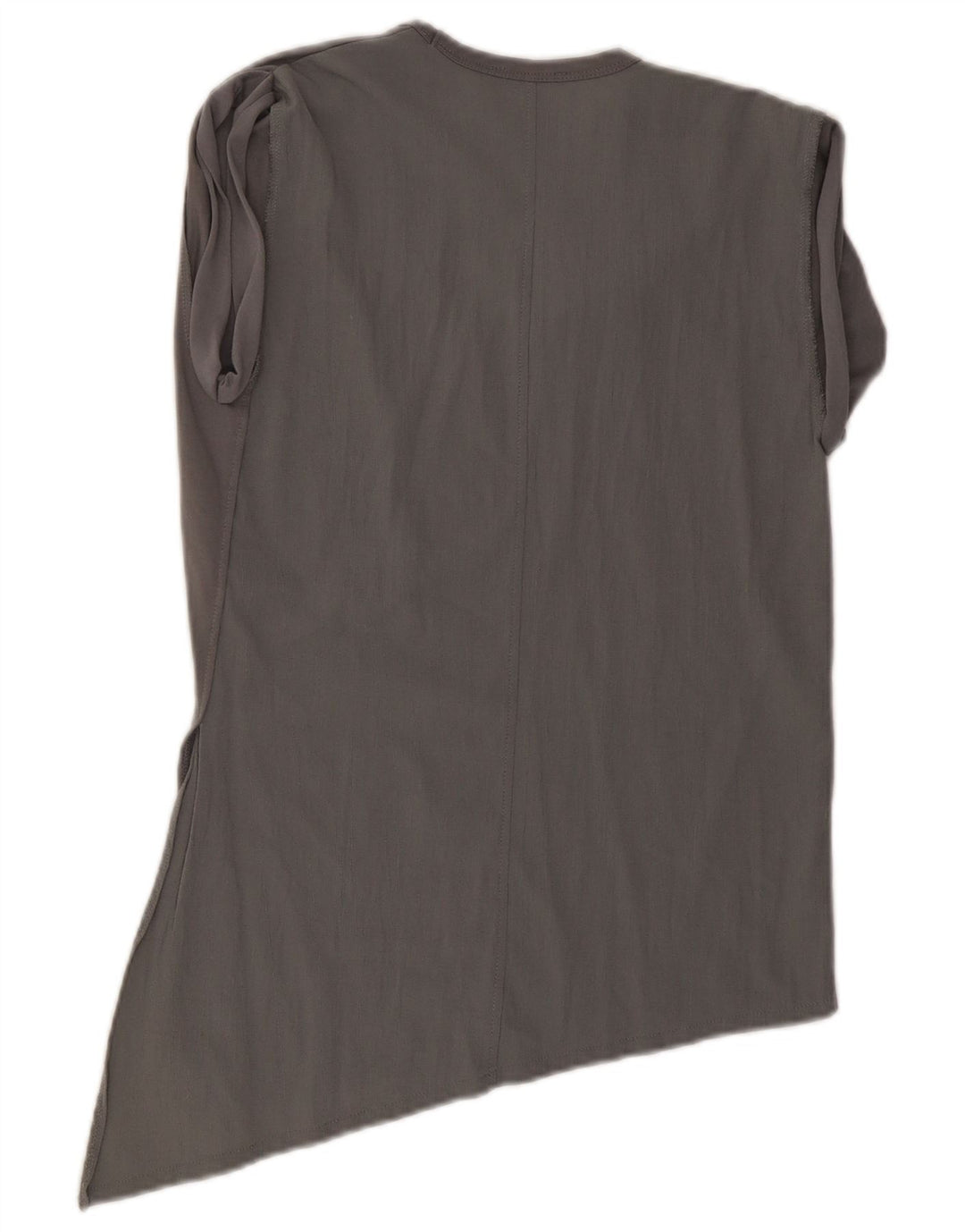 Zara ženska asimetrična bluza Top UK 10 Mala siva viskoza