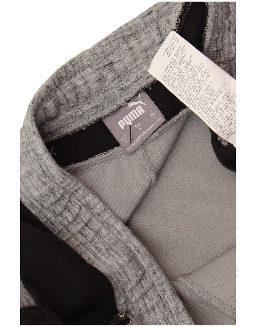 Puma muške hlače za trenirku Large Grey Colourblock Cotton