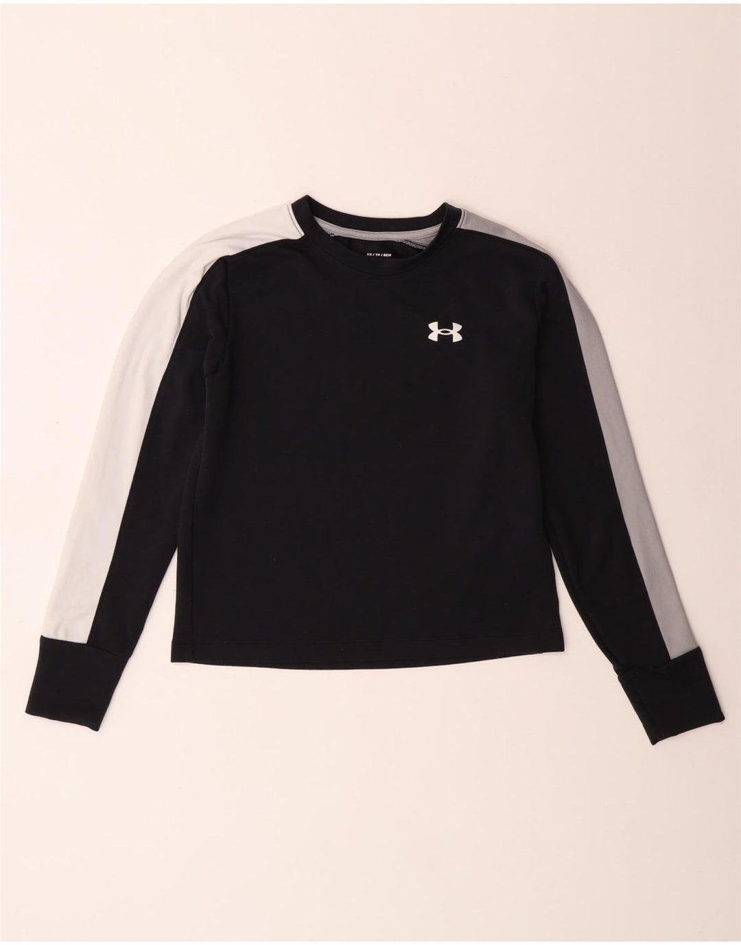 UNDER ARMOUR Ženska majica širokog kroja dugih rukava UK 6 XS Black Colourblock