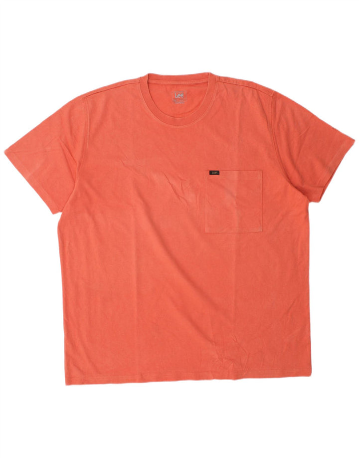 Muška majica kratkih rukava Lee Regular Fit 2XL, narančasti pamuk