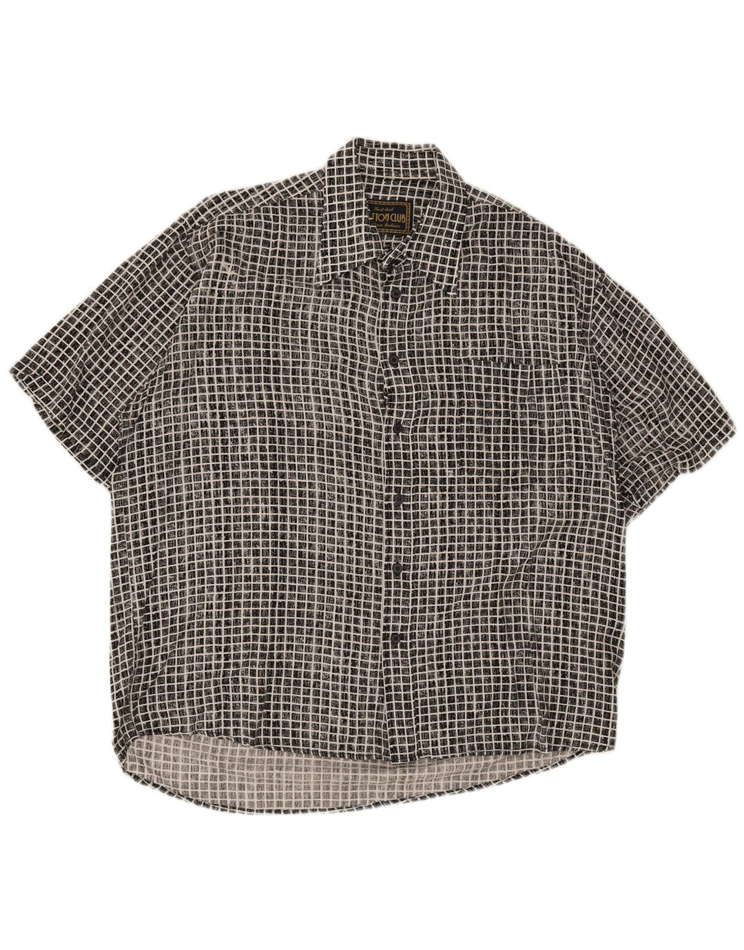 Cotton Club muška košulja kratkih rukava, veliki crni gingham