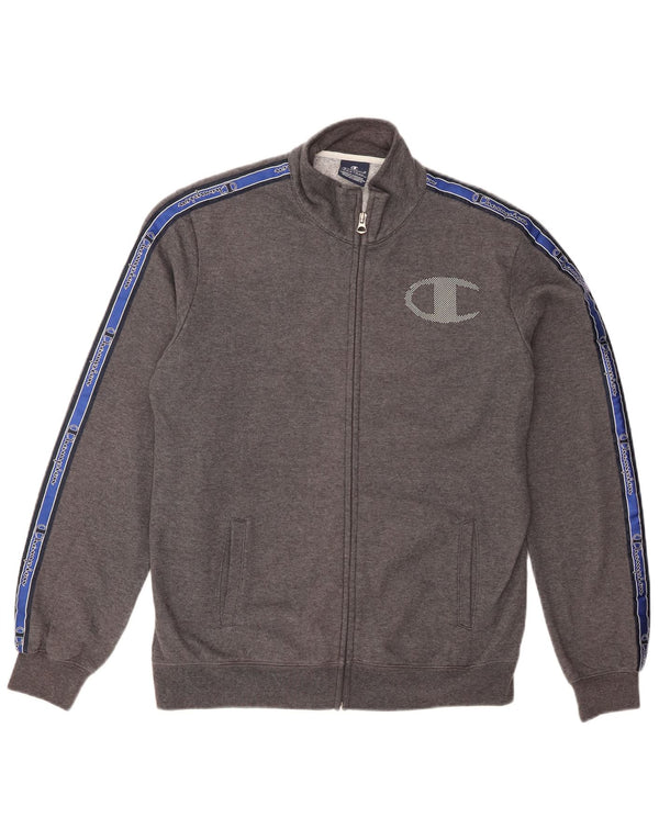 Gornja jakna trenirke Champion Boys Graphic 15-16 Years 2XL sivi pamuk