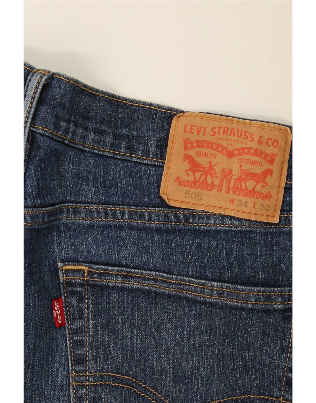 Levi's muške 505 ravne traperice W34 L30 plavi pamuk