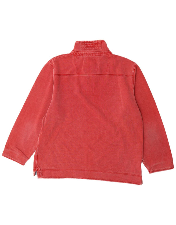 Crew Clothing Muška majica s izrezom s patentnim zatvaračem 2XL crveni pamuk