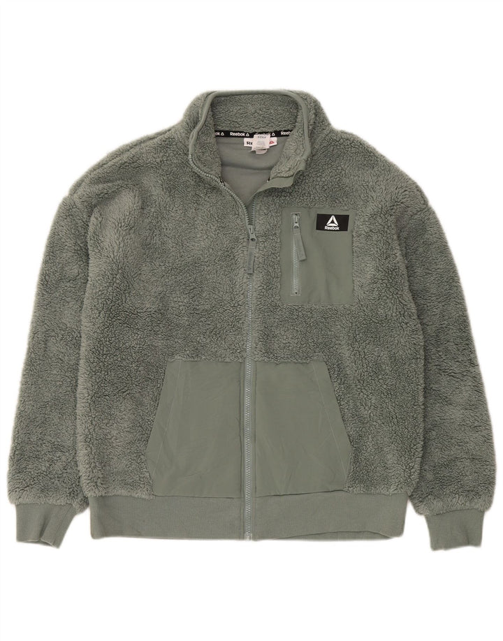 Reebok velika ženska jakna od flisa UK 10, mali zeleni poliester