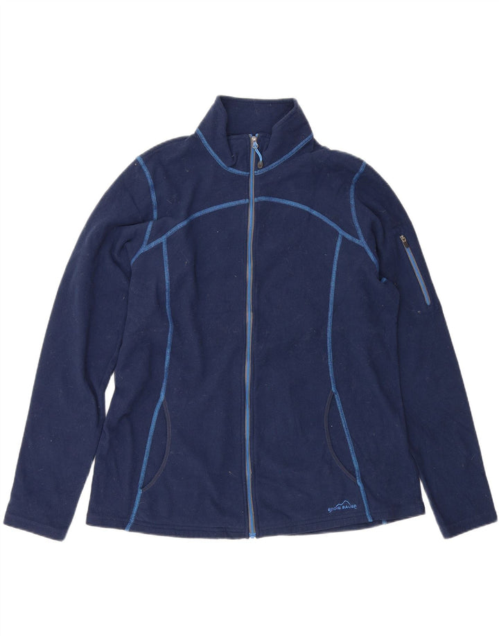 EDDIE BAUER Womens Fleece Jacket UK 18 XL Navy Blue Polyester Vintage Eddie Bauer and Second-Hand Eddie Bauer from Messina Hembry 