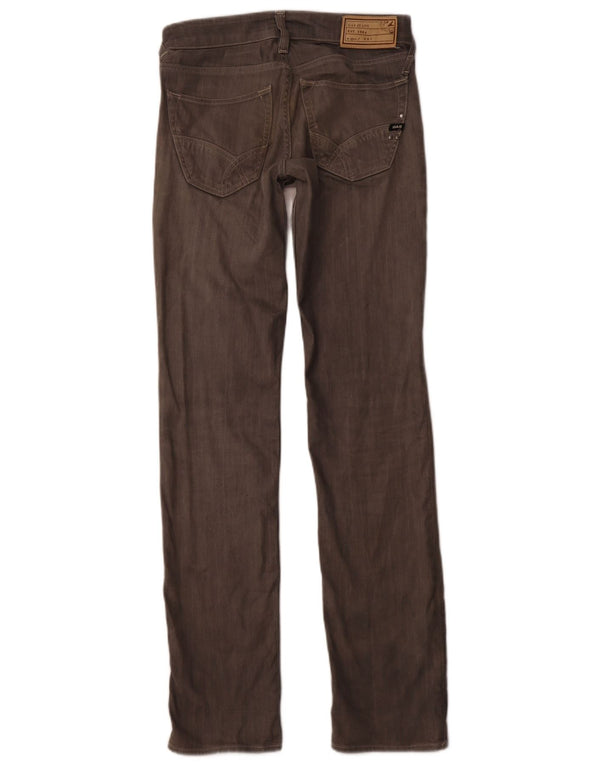 GAS Muške uske ravne traperice W31 L34 Sivi pamuk