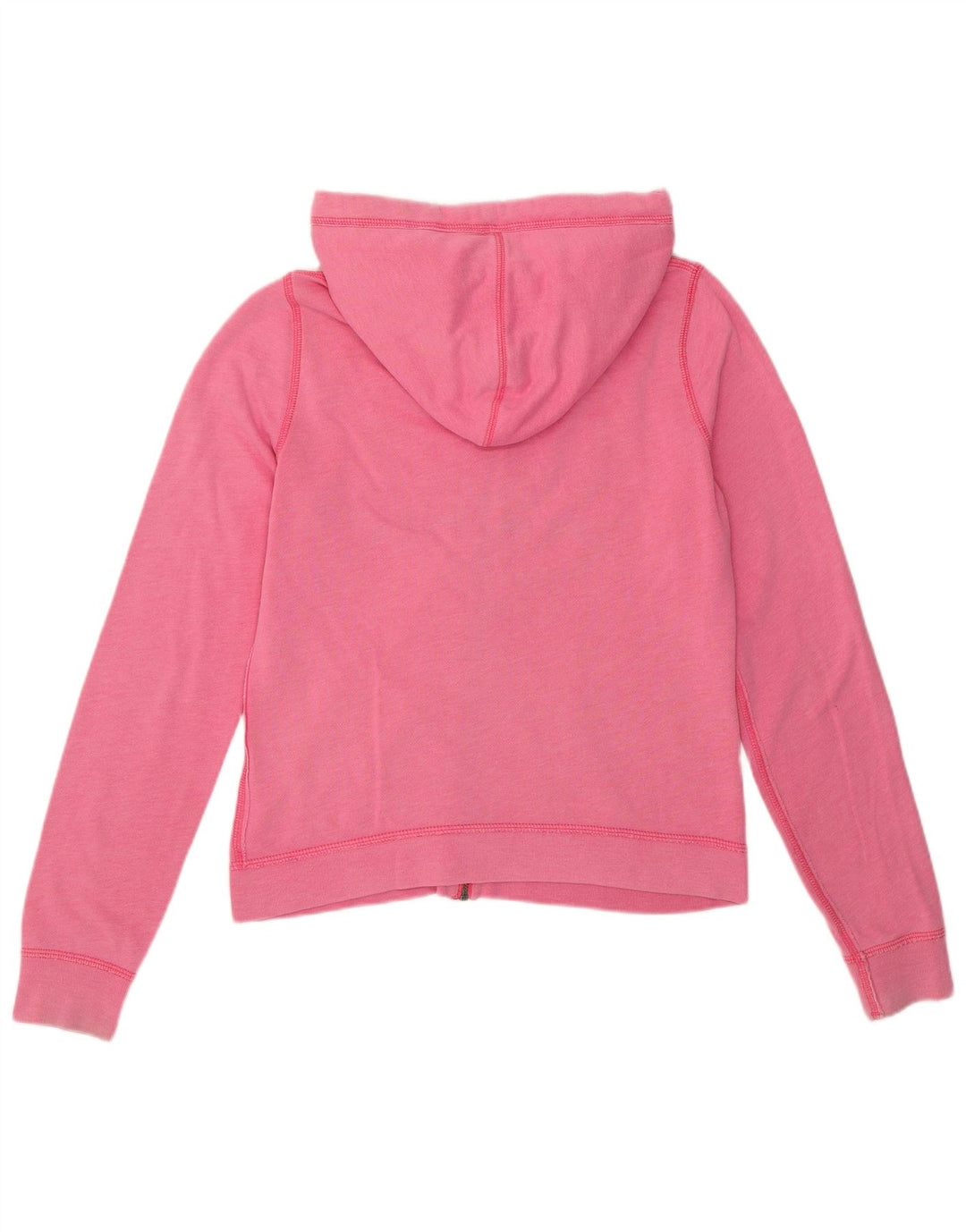 ABERCROMBIE & FITCH Womens Graphic Zip Hoodie Sweater UK 14 Medium Pink Vintage Abercrombie & Fitch and Second-Hand Abercrombie & Fitch from Messina Hembry 