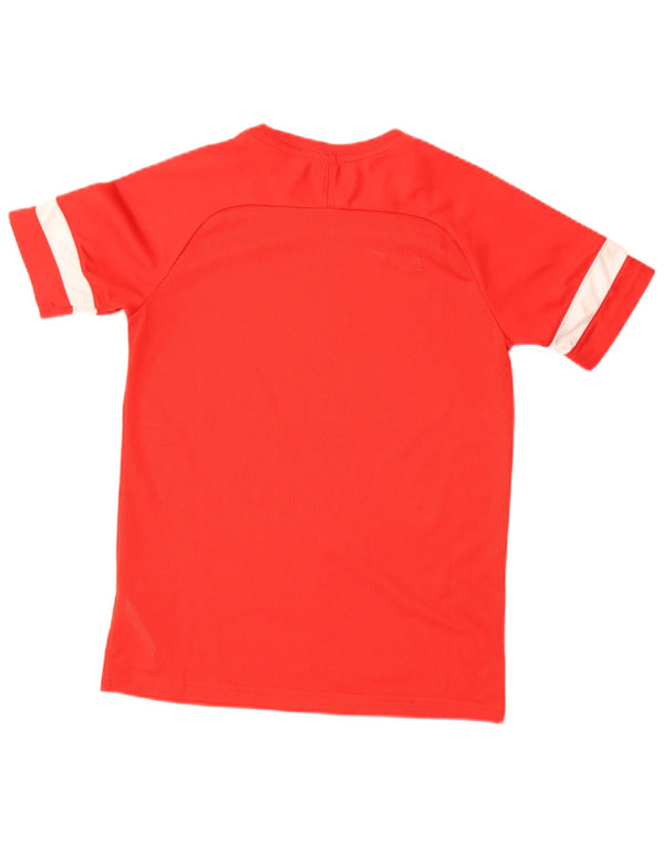 Nike Boys Dri Fit T-Shirt Top 13-14 Years XL Red Colourblock Poliester