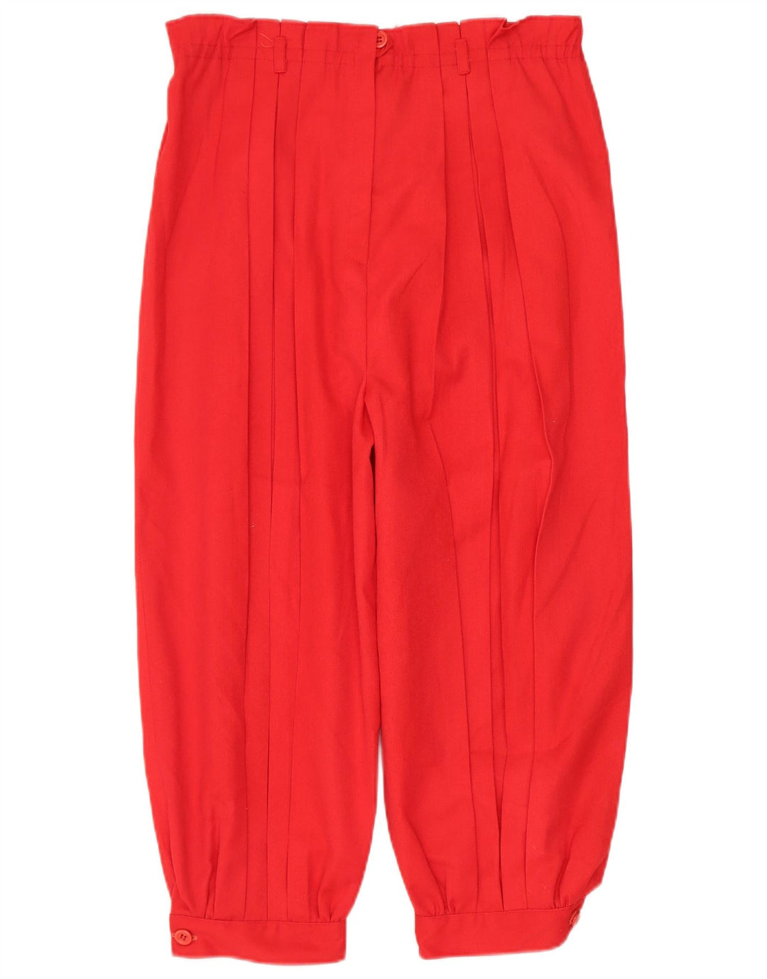 VINTAGE ženske kapri hlače visokog struka W28 L18 crveni poliester