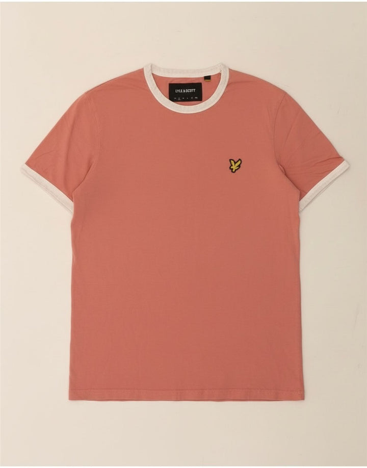 Lyle & Scott Muška majica kratkih rukava Mali ružičasti pamuk