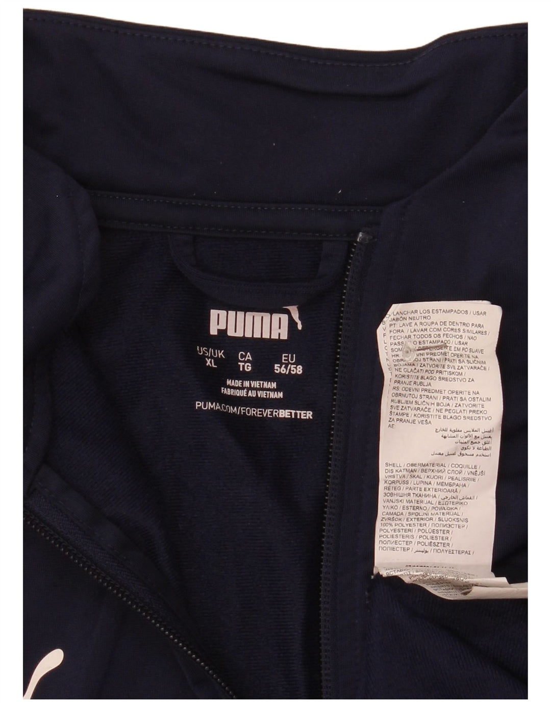 Puma gornji dio trenirke s patentnim izrezom XL tamnoplavi poliester