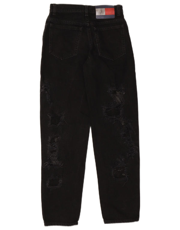 TOMMY HILFIGER Ženske sužene traperice US 2 XS W25 L26 crne