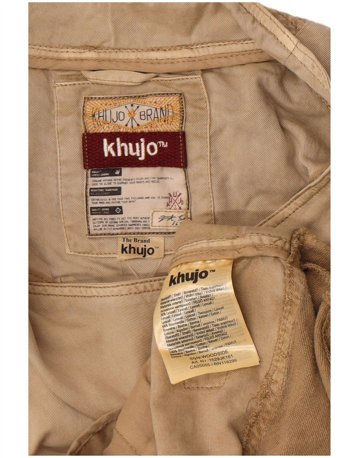 KHUJO ženska biciklistička jakna UK 14 Medium Beige Colourblock Lyocell