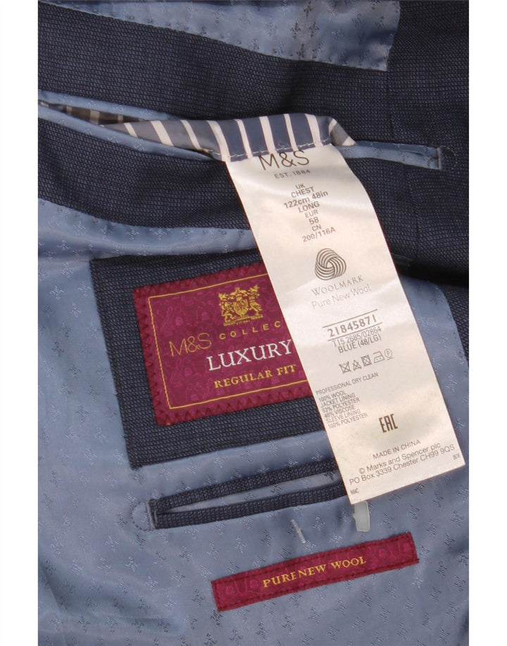 Marks & Spencer muška sako sa 2 gumba Regular Fit UK 48 2XL tamnoplava