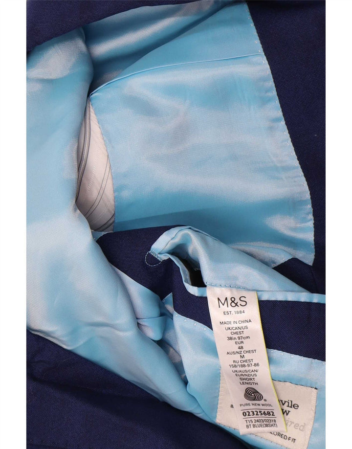 Marks & Spencer muška jakna s 2 gumba UK 38 srednje plava vuna