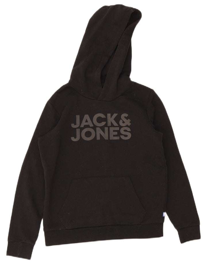 Jack & Jones Boys Graphic Hoodie Džemper 15-16 godina Srednje crni poliester