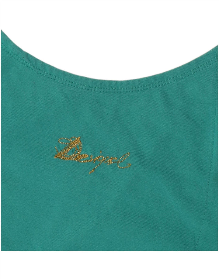 Desigual ženska grafička haljina A-kroja UK 14 Srednje tirkizna Paisley