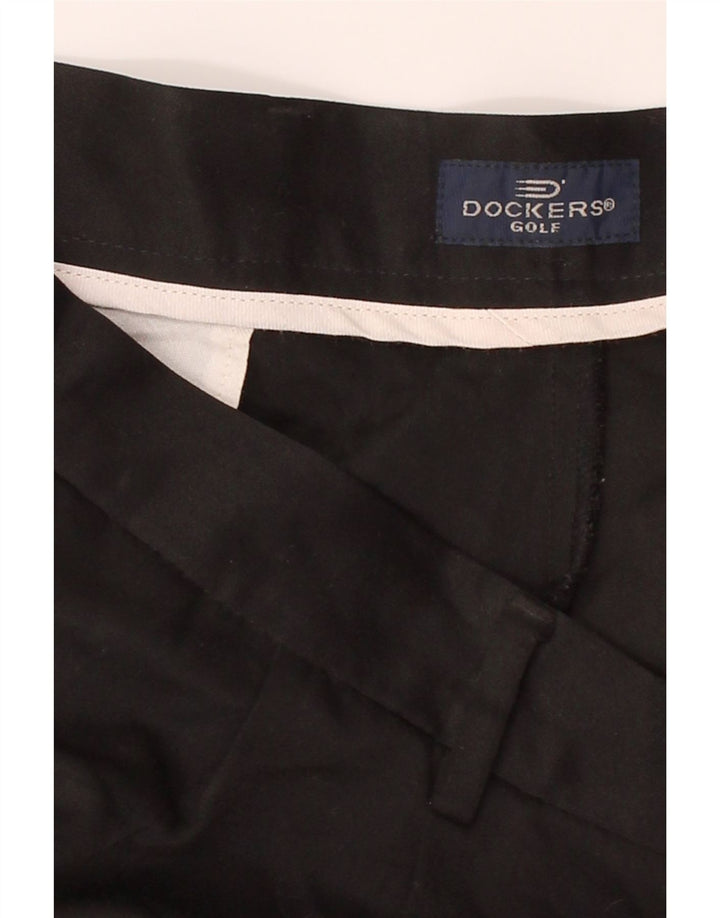 DOCKERS Mens Golf Pegged Chino Shorts W38 XL Black Polyester Vintage Dockers and Second-Hand Dockers from Messina Hembry 