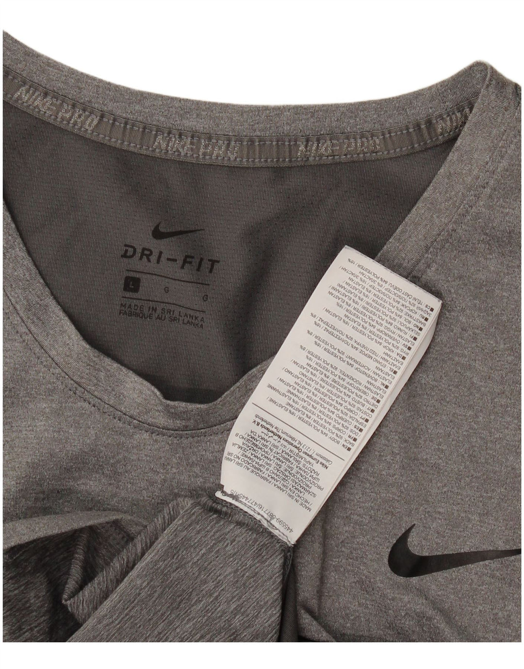 Nike Ženska Dri Fit majica kratkih rukava UK 14 veliki sivi poliester