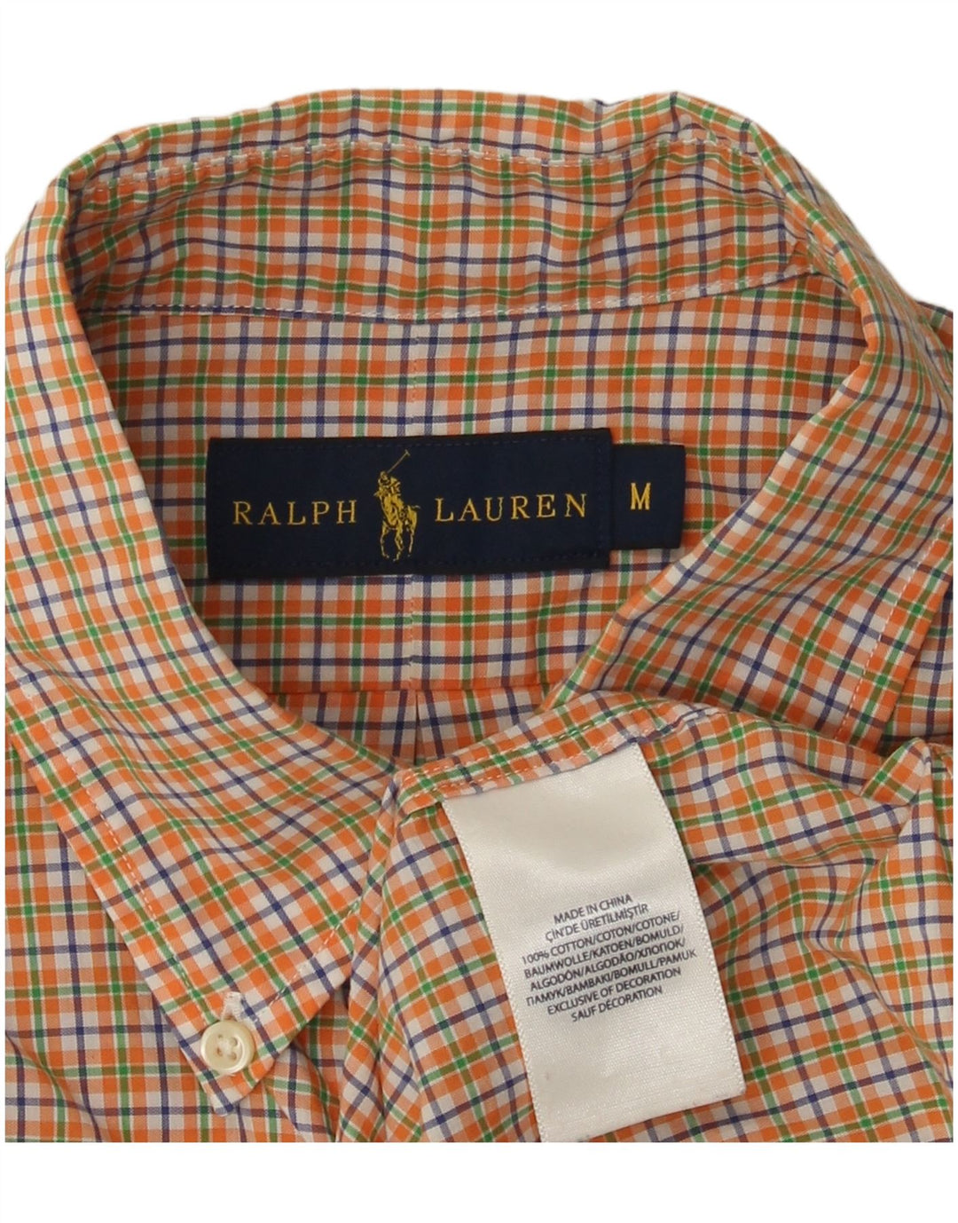 Ralph Lauren muška košulja kratkih rukava Srednje narančasta, pamuk