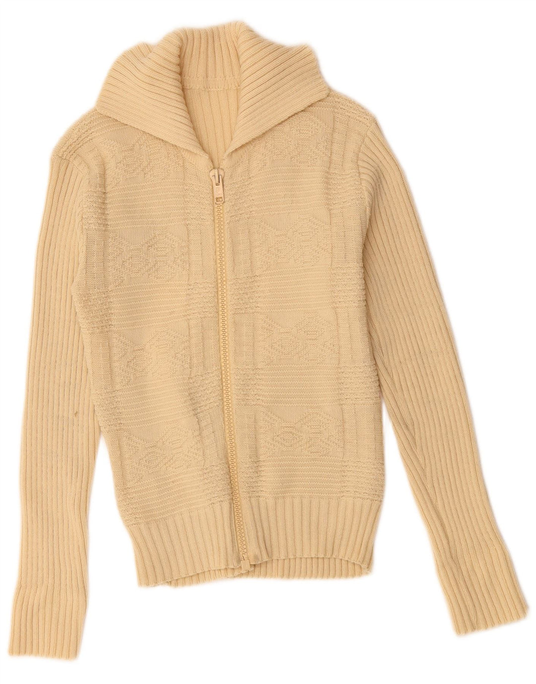 VINTAGE ženski kardigan pulover UK 10 Small Beige