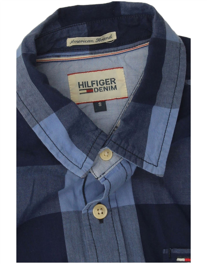 Tommy Hilfiger muška košulja mala tamnoplava karirana pamuk