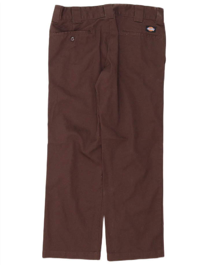 DICKIES Muške ravne chino hlače W32 L30 smeđi poliester