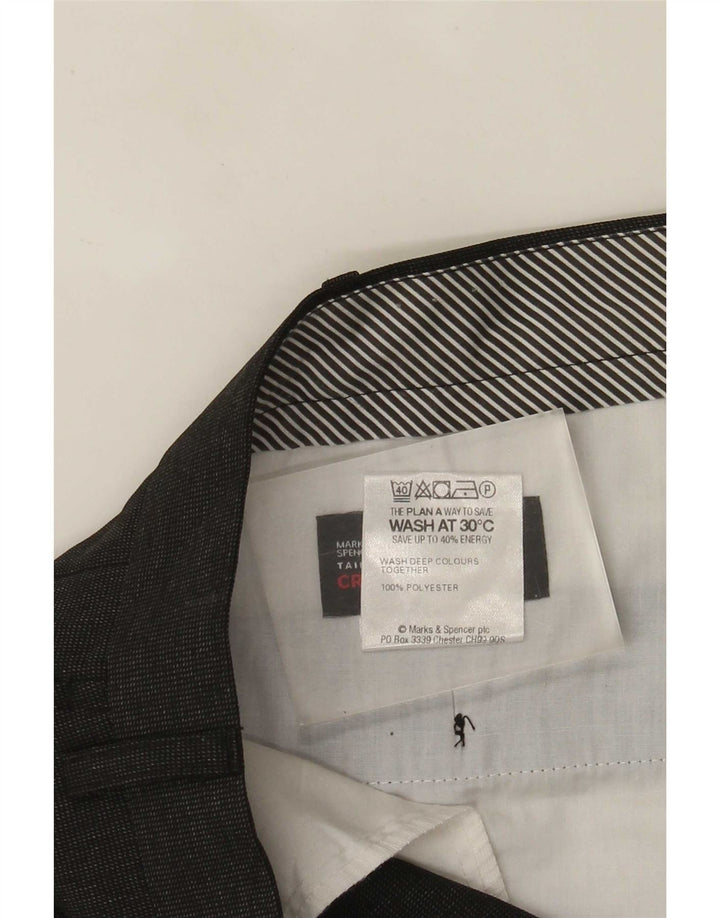 Marks & Spencer muške hlače ravnog odijela W40 L31 crni poliester