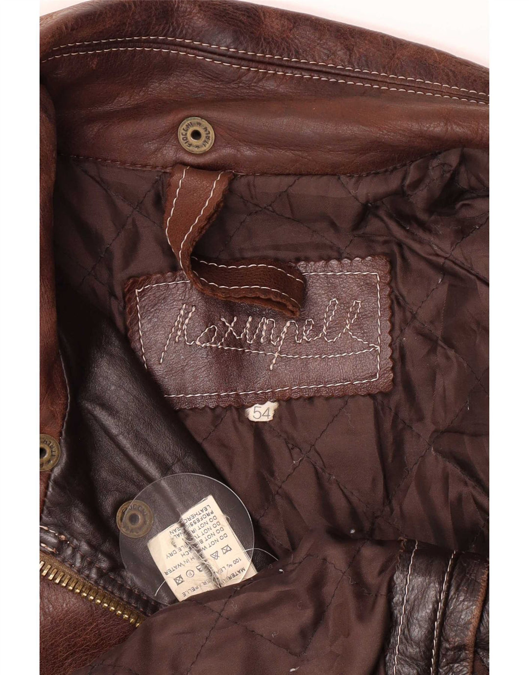 Vintage muška kožna bomber jakna IT 52 2XL smeđa