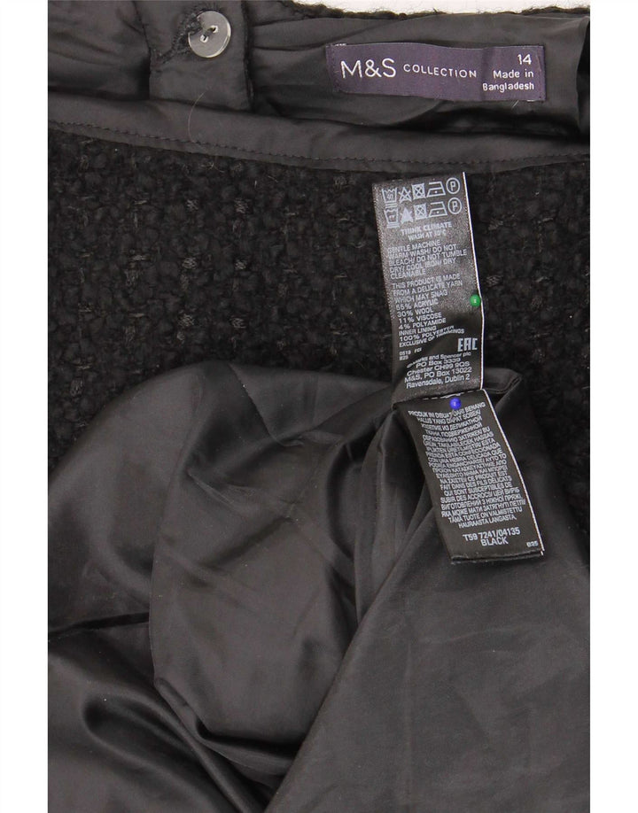 Marks & Spencer ženska mini suknja UK 14 srednje W32 crni akril