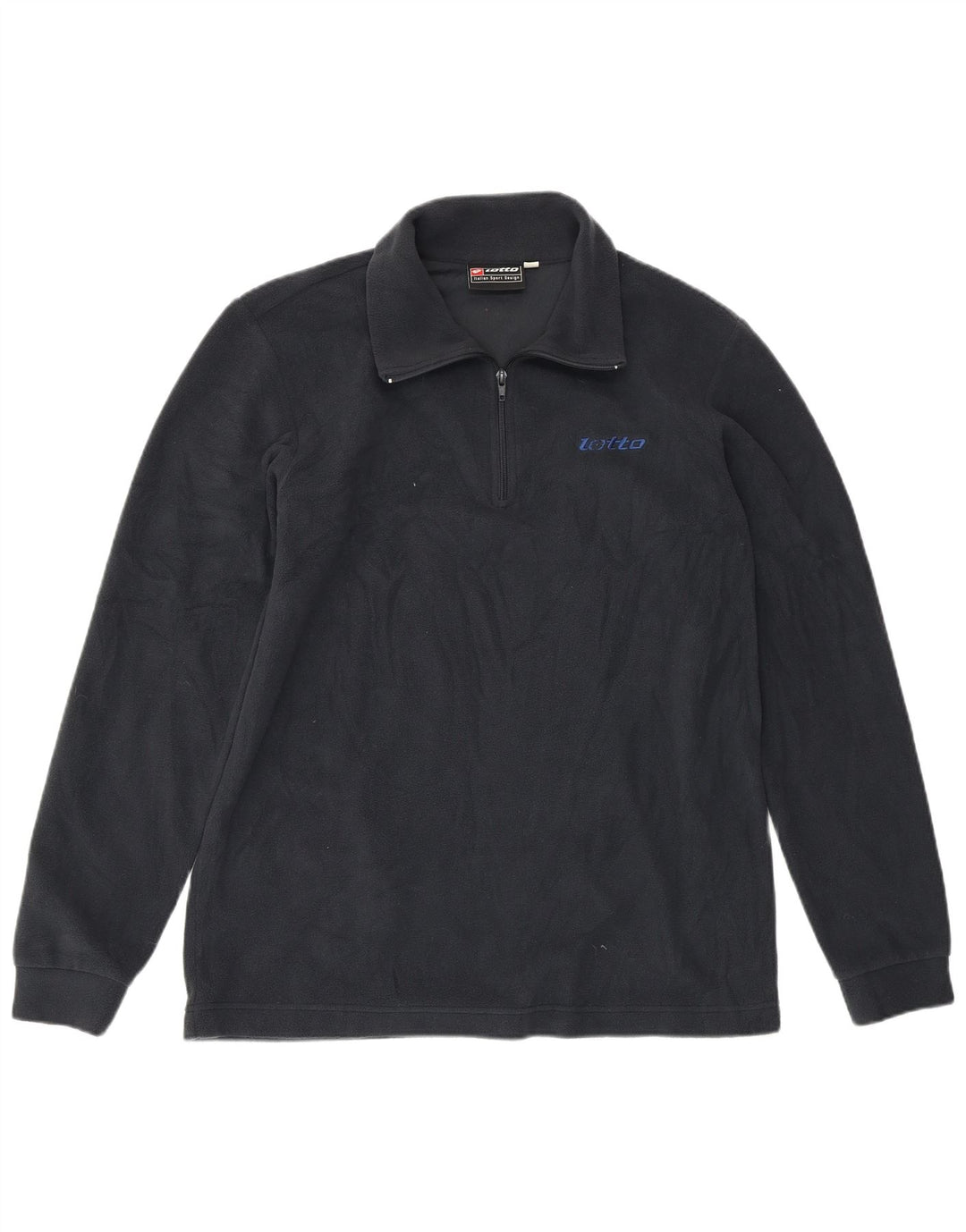 LOTTO muški džemper od flisa s patentnim izrezom, veliki tamnoplavi poliester