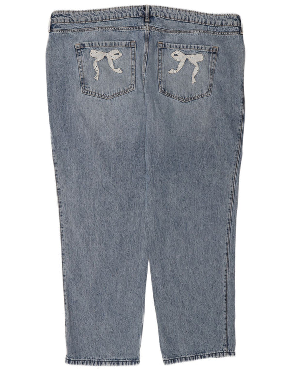 Hollister ženske široke traperice niskog struka US 20 3XL W35 L31 plavi pamuk