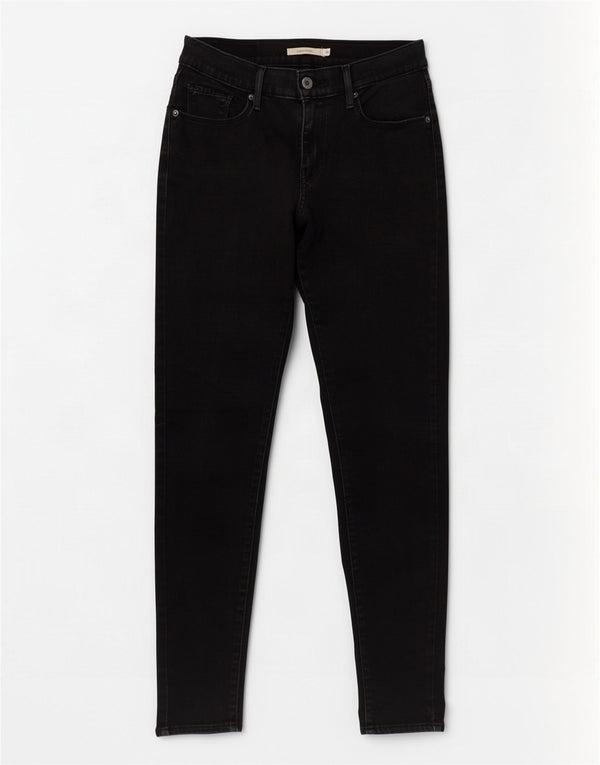 Levi's ženske uske traperice W28 L30 crni pamuk