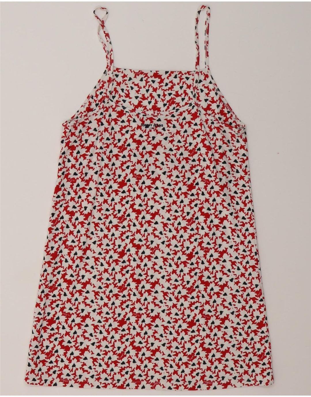 TOMMY HILFIGER Ženski gornji dio bluze s apstraktnim uzorkom UK 12 Srednje crvena