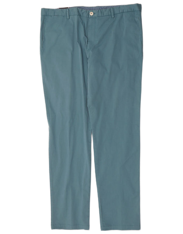 Tommy Hilfiger Mens Fitted Chino Trousers Size 56 XL W40 L34 Blue Cotton