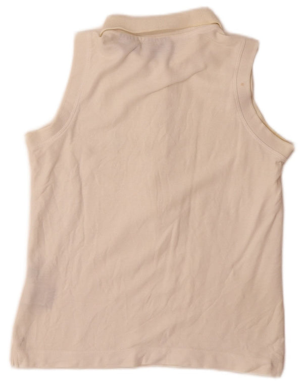 Fila ženska polo majica bez rukava UK 12 Srednje bijeli pamuk