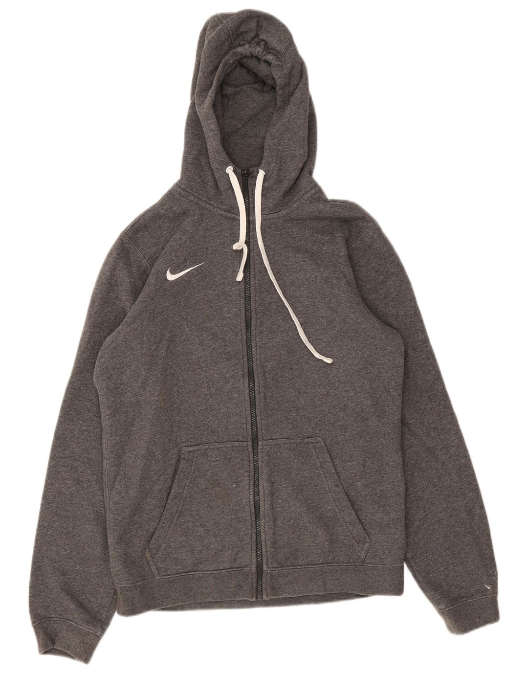 Nike muški pulover s kapuljačom na patentni zatvarač mali sivi pamuk