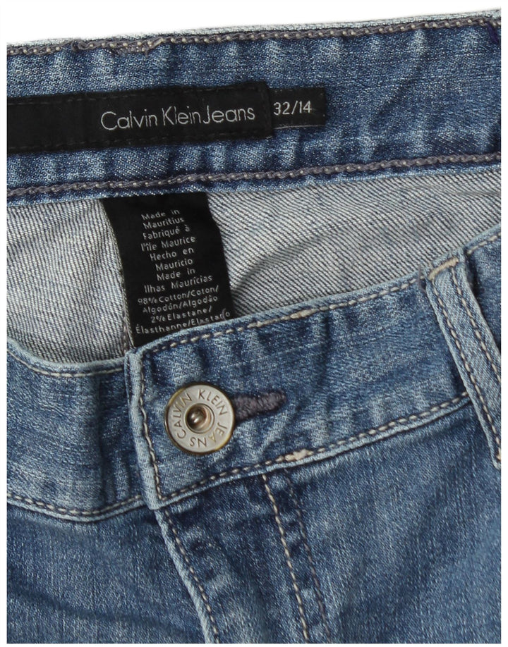 CALVIN KLEIN Ženske skraćene traperice visokog struka US 14 Large W32 L26 Plave