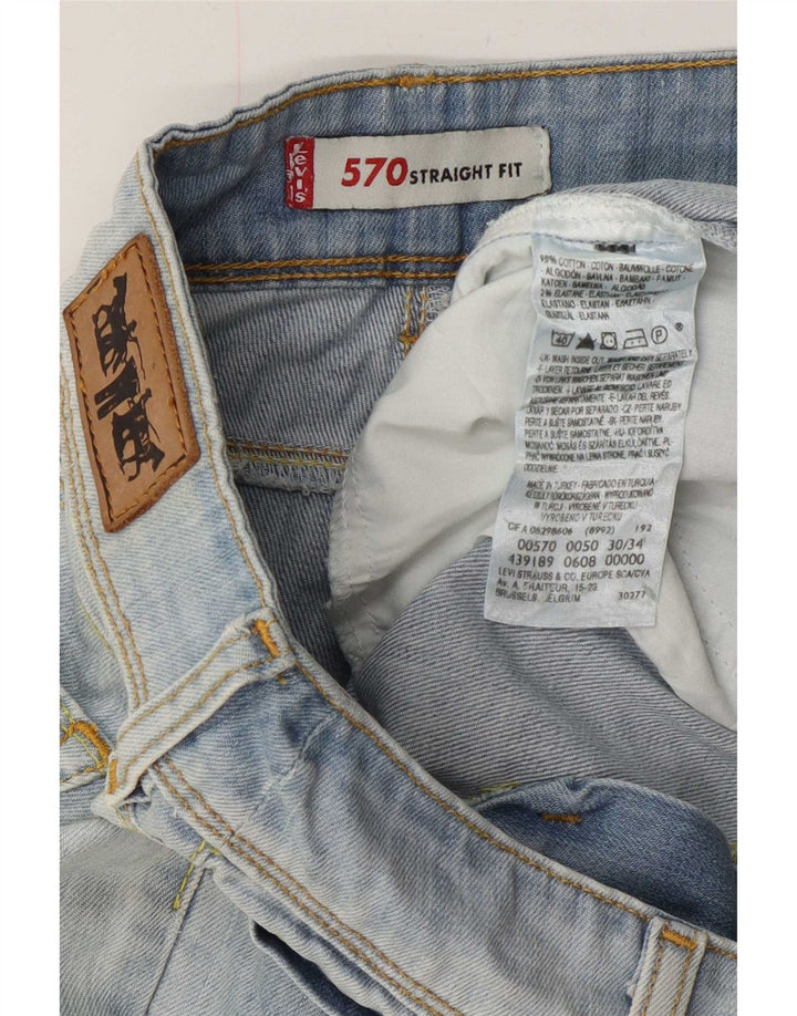 Levi's ženske ravne traperice 570 W30 L28 plavi pamuk