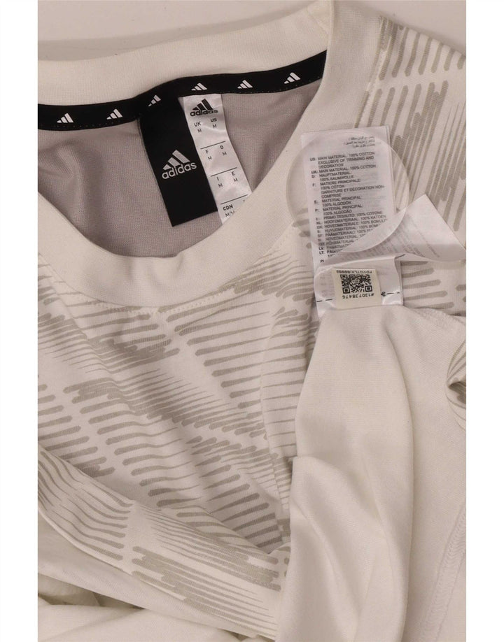 Adidas muška majica kratkih rukava srednji bijeli geometrijski pamuk