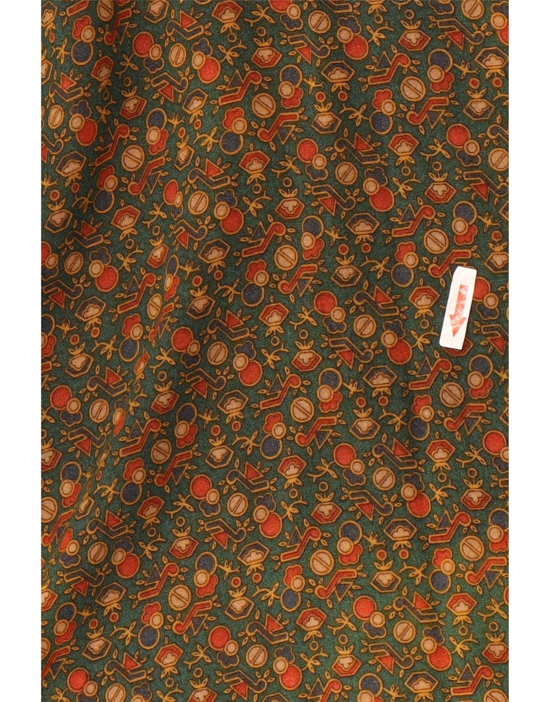 VINTAGE muška košulja, velika kaki geometrijska viskoza
