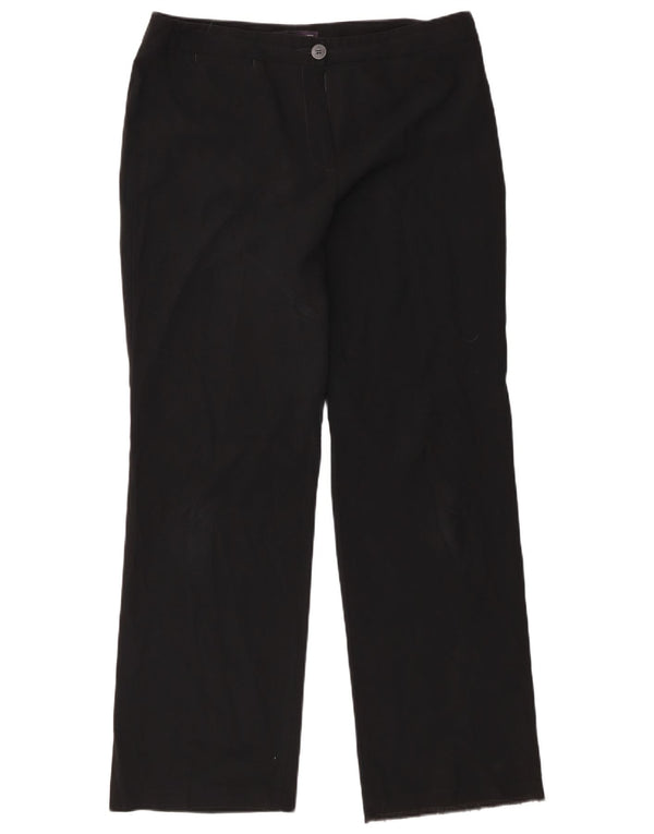 Marks & Spencer ženske ravne ležerne hlače UK 14 Large W34 L31 crne