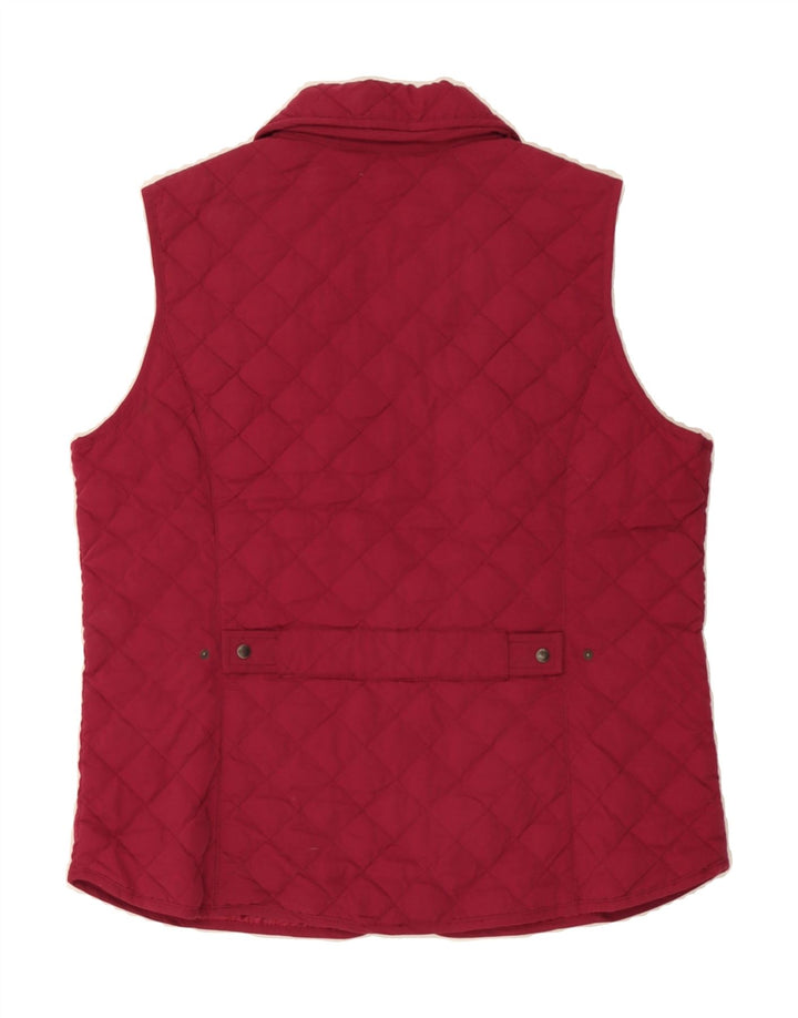 EDDIE BAUER Womens Quilted Gilet UK 14 Medium Burgundy Polyester Vintage Eddie Bauer and Second-Hand Eddie Bauer from Messina Hembry 